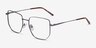 Rhys Gunmetal MetalEyeglass Frames from EyeBuyDirect, Angle View