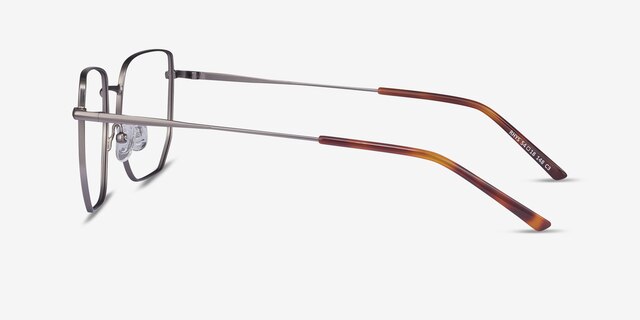 Rhys Gunmetal MetalEyeglass Frames from EyeBuyDirect, Side View