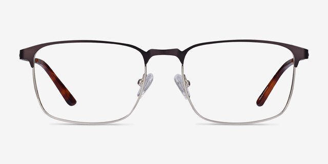 Oswald Matte Black MetalEyeglass Frames from EyeBuyDirect, Front View