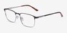 Oswald Matte Black MetalEyeglass Frames from EyeBuyDirect, Angle View