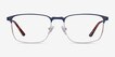 Oswald Navy MetalEyeglass Frames from EyeBuyDirect, Front View