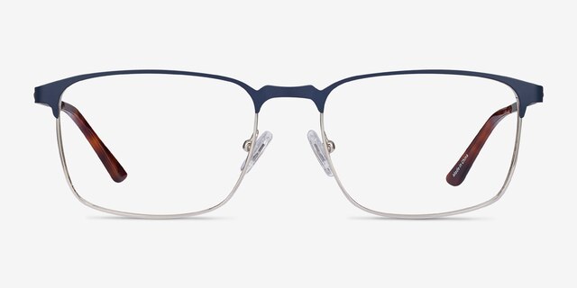 Oswald Navy MetalEyeglass Frames from EyeBuyDirect, Front View