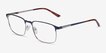 Oswald Navy MetalEyeglass Frames from EyeBuyDirect, Angle View