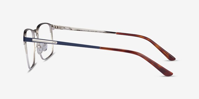 Oswald Navy MetalEyeglass Frames from EyeBuyDirect, Side View