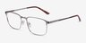 Oswald Gunmetal MetalEyeglass Frames from EyeBuyDirect, Angle View