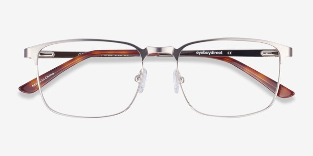 Oswald Gunmetal MetalEyeglass Frames from EyeBuyDirect, Closed View