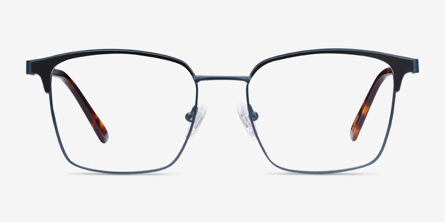 Demy Navy & Black MetalEyeglass Frames from EyeBuyDirect, Front View