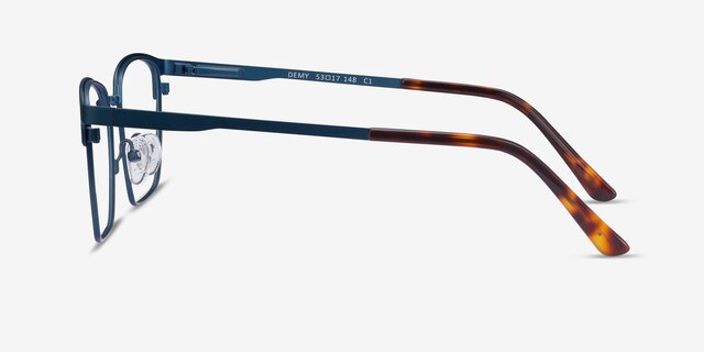 Demy Navy & Black MetalEyeglass Frames from EyeBuyDirect, Side View
