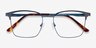 Demy Navy & Black MetalEyeglass Frames from EyeBuyDirect, Closed View