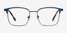 Demy Black & Navy MetalEyeglass Frames from EyeBuyDirect, Front View