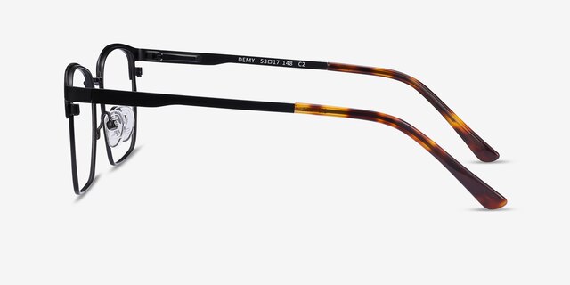 Demy Black & Navy MetalEyeglass Frames from EyeBuyDirect, Side View