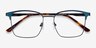 Demy Black & Navy MetalEyeglass Frames from EyeBuyDirect, Closed View