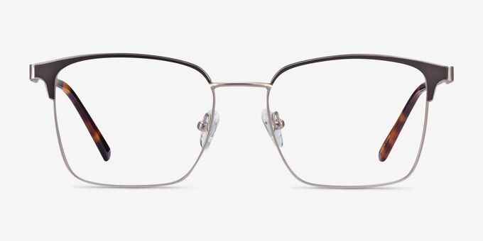 Demy Silver & Black Metal Eyeglass Frames