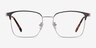 Demy Silver & Black MetalEyeglass Frames from EyeBuyDirect, Front View