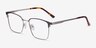 Demy Silver & Black MetalEyeglass Frames from EyeBuyDirect, Angle View
