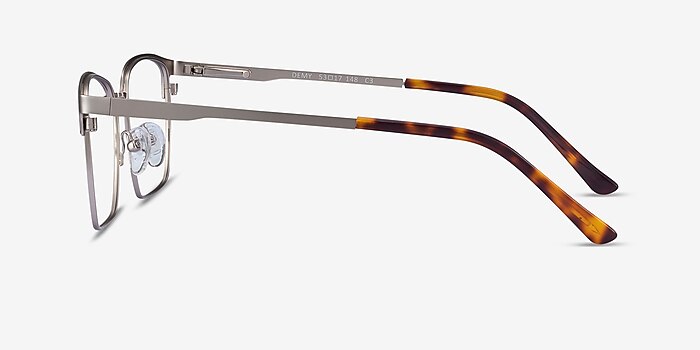 Demy Silver & Black Metal Eyeglass Frames from EyeBuyDirect