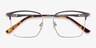 Demy Silver & Black MetalEyeglass Frames from EyeBuyDirect, Closed View