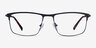 Harrison Black MetalEyeglass Frames from EyeBuyDirect, Front View