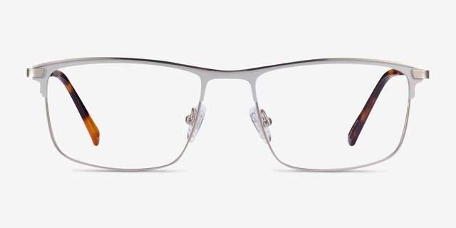 Harrison Silver MetalEyeglass Frames from EyeBuyDirect, Front View