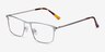 Harrison Silver MetalEyeglass Frames from EyeBuyDirect, Angle View
