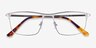 Harrison Silver MetalEyeglass Frames from EyeBuyDirect, Closed View