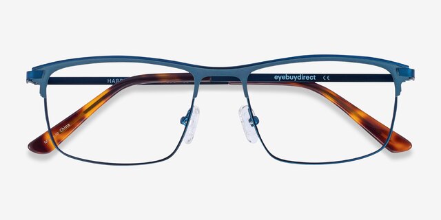 Harrison Navy MetalEyeglass Frames from EyeBuyDirect, Closed View