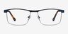 Julian Bleu MétalMontures de lunettes de vue d'EyeBuyDirect, Vue de Face