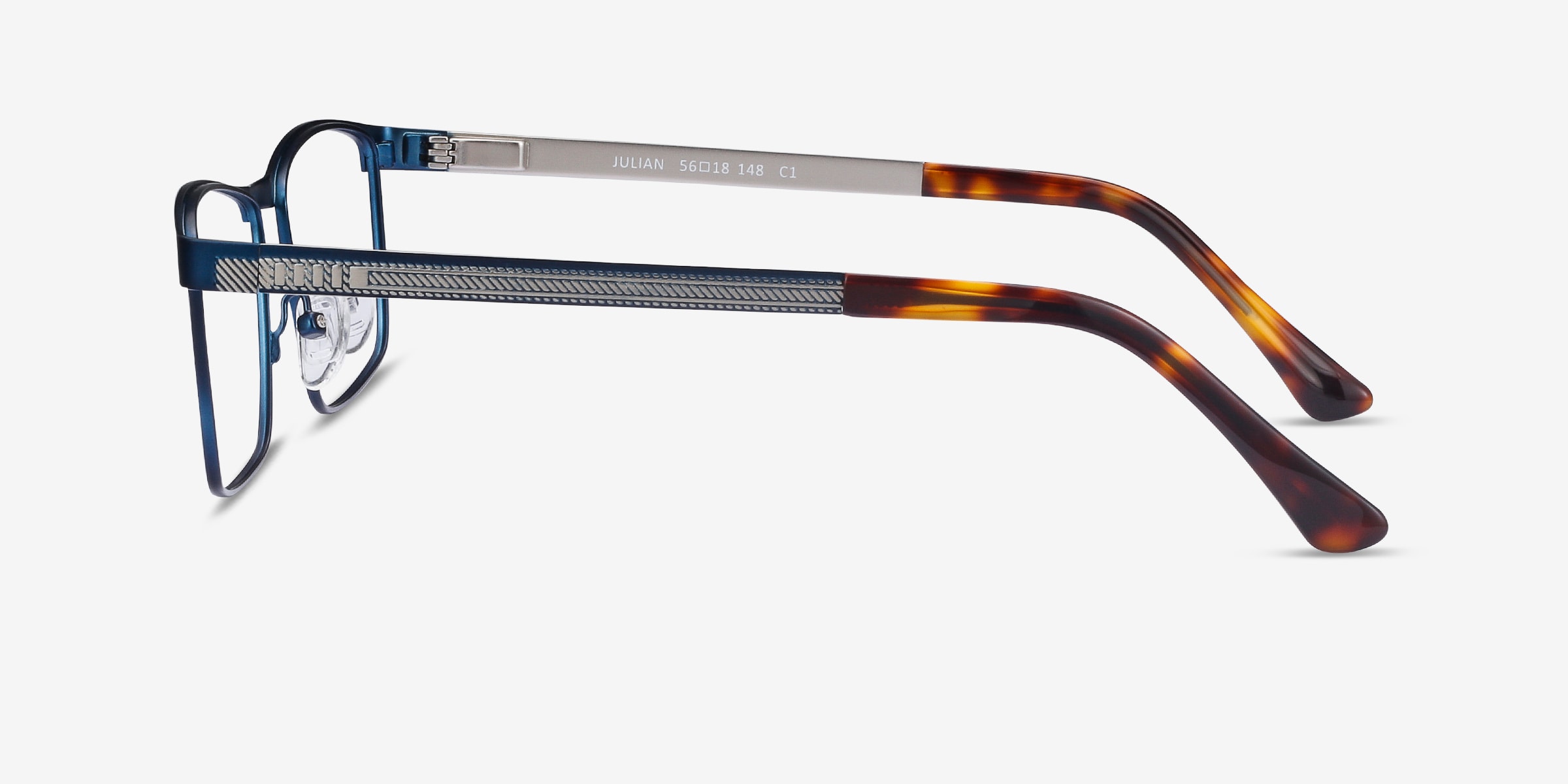 Julian Rectangle Blue Glasses for Men | Eyebuydirect