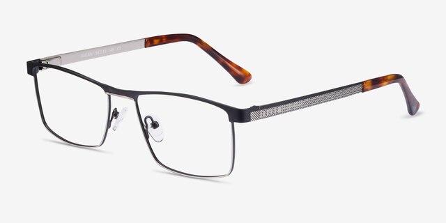 Julian Black MetalEyeglass Frames from EyeBuyDirect, Angle View