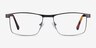 Julian Gunmetal MetalEyeglass Frames from EyeBuyDirect, Front View