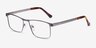 Julian Gunmetal MetalEyeglass Frames from EyeBuyDirect, Angle View