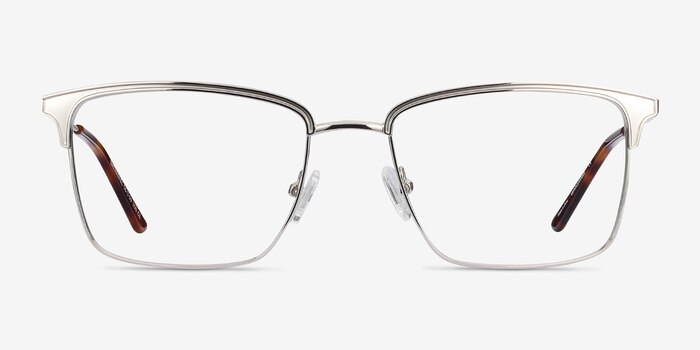 Nathaniel Silver Metal Eyeglass Frames from EyeBuyDirect