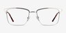 Nathaniel Argenté MétalMontures de lunettes de vue d'EyeBuyDirect, Vue de Face