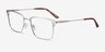 Nathaniel Argenté MétalMontures de lunettes de vue d'EyeBuyDirect, Vue d'Angle