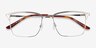 Nathaniel Argenté MétalMontures de lunettes de vue d'EyeBuyDirect, Vue Rapprochée