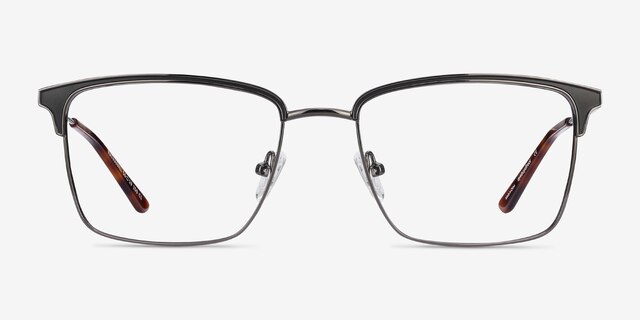 Nathaniel Black MetalEyeglass Frames from EyeBuyDirect, Front View