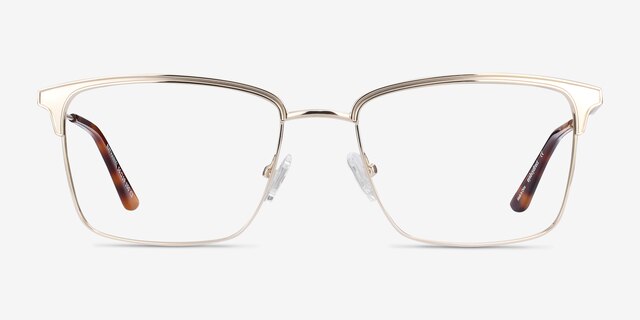Nathaniel Gold MetalEyeglass Frames from EyeBuyDirect, Front View