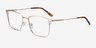 Nathaniel Gold MetalEyeglass Frames from EyeBuyDirect, Angle View