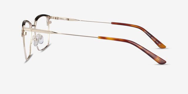 Nathaniel Gold MetalEyeglass Frames from EyeBuyDirect, Side View