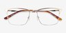 Nathaniel Gold MetalEyeglass Frames from EyeBuyDirect, Closed View