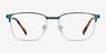 Leopold Navy MetalEyeglass Frames from EyeBuyDirect, Front View