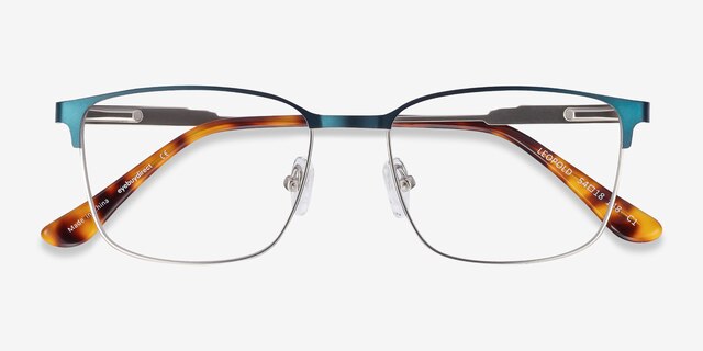Leopold Navy MetalEyeglass Frames from EyeBuyDirect, Closed View