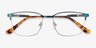 Leopold Navy MetalEyeglass Frames from EyeBuyDirect, Closed View