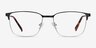 Leopold Black MetalEyeglass Frames from EyeBuyDirect, Front View