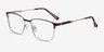 Leopold Black MetalEyeglass Frames from EyeBuyDirect, Angle View