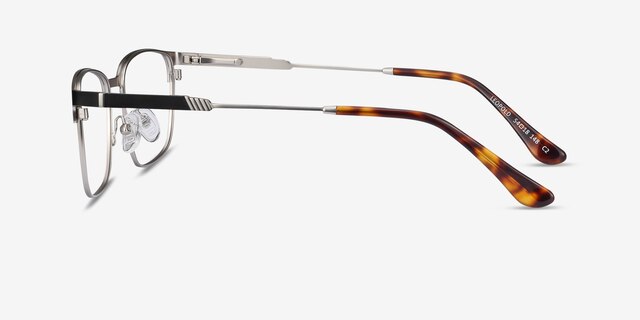 Leopold Black MetalEyeglass Frames from EyeBuyDirect, Side View
