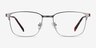 Leopold Gunmetal MétalMontures de lunettes de vue d'EyeBuyDirect, Vue de Face