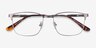 Leopold Gunmetal MétalMontures de lunettes de vue d'EyeBuyDirect, Vue Rapprochée
