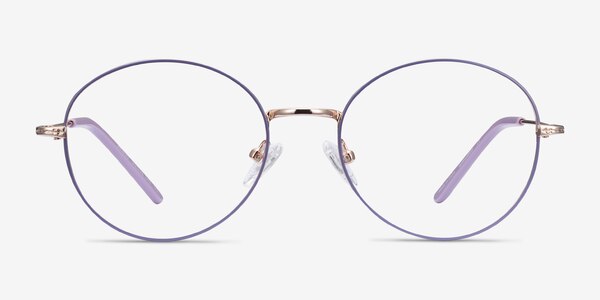 Arbus Purple & Gold Metal Eyeglass Frames