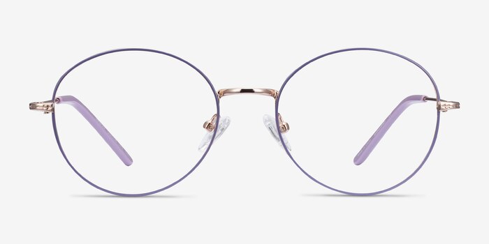 Arbus Purple & Gold Métal Montures de lunettes de vue d'EyeBuyDirect